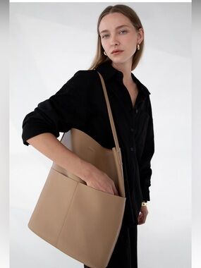 Oak + Fort Vegan Leather City Tote Bag